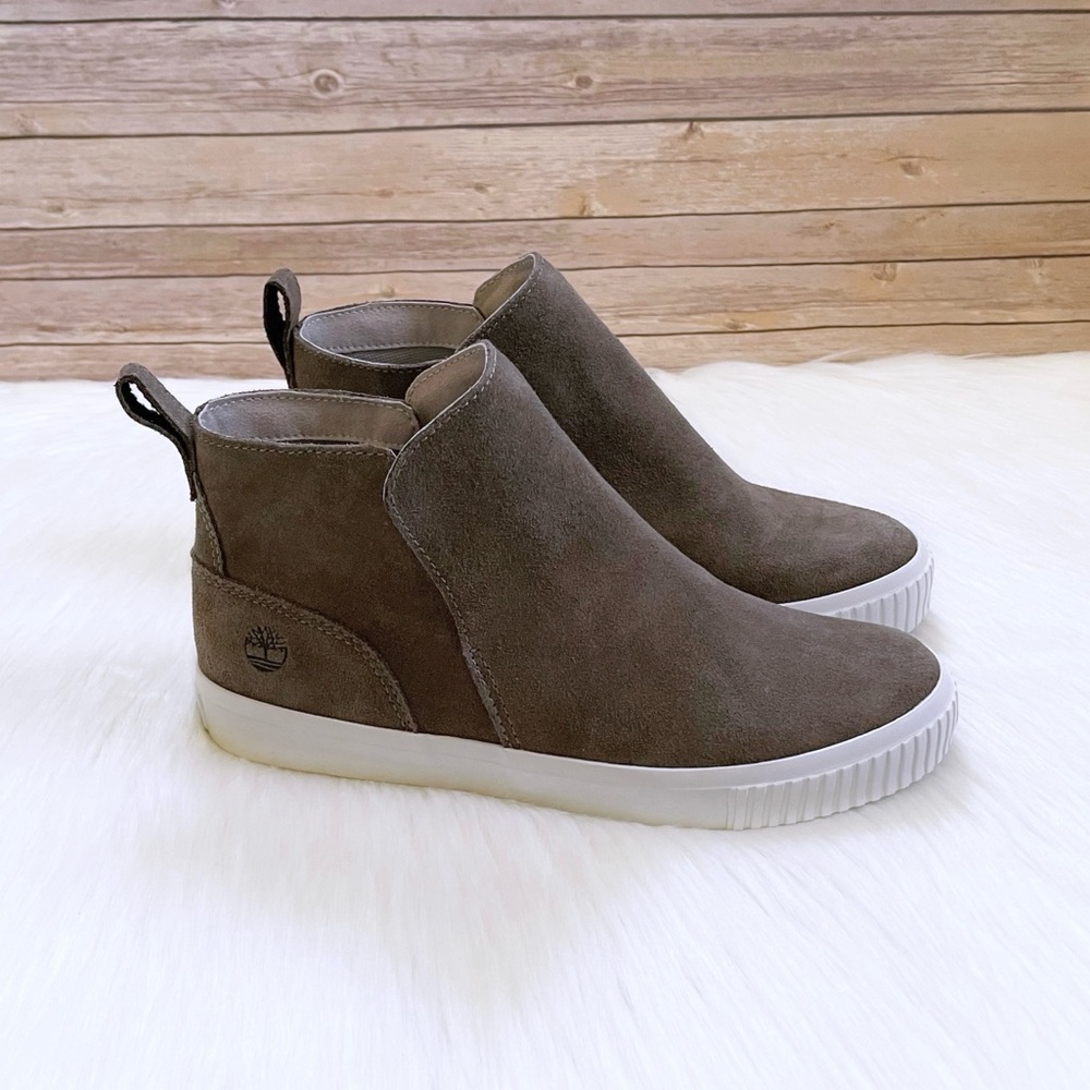 Timberland Women’s Skyla Bay Olive Suede Pull On Boots - Picture 1 of 7